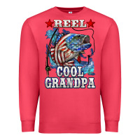 Cardinal reel cool grandpa american flag bass Premium Sweatshirt - LillyAllenDesigns