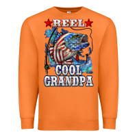 Carrot reel cool grandpa american flag bass Premium Sweatshirt - LillyAllenDesigns