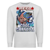 Dove Grey reel cool grandpa american flag bass Premium Sweatshirt - LillyAllenDesigns