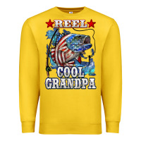 Lemon reel cool grandpa american flag bass Premium Sweatshirt - LillyAllenDesigns
