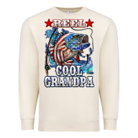 Sandshell reel cool grandpa american flag bass Premium Sweatshirt - LillyAllenDesigns