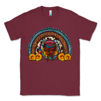 Burgundy saddle sunflower horseshoe rainbow Classic Tee - Artiststas