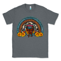 Charcoal Heather saddle sunflower horseshoe rainbow Classic Tee - Artiststas