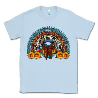 Dusty Blue saddle sunflower horseshoe rainbow Classic Tee - Artiststas