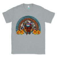 Heather Grey saddle sunflower horseshoe rainbow Classic Tee - Artiststas
