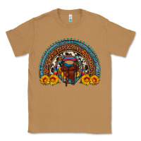 Saddle Sunflower Horseshoe Rainbow Classic Tee | Teevron