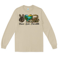 Mushroom Peace Love Crocodile Long Sleeve Tee - LillyAllenDesigns