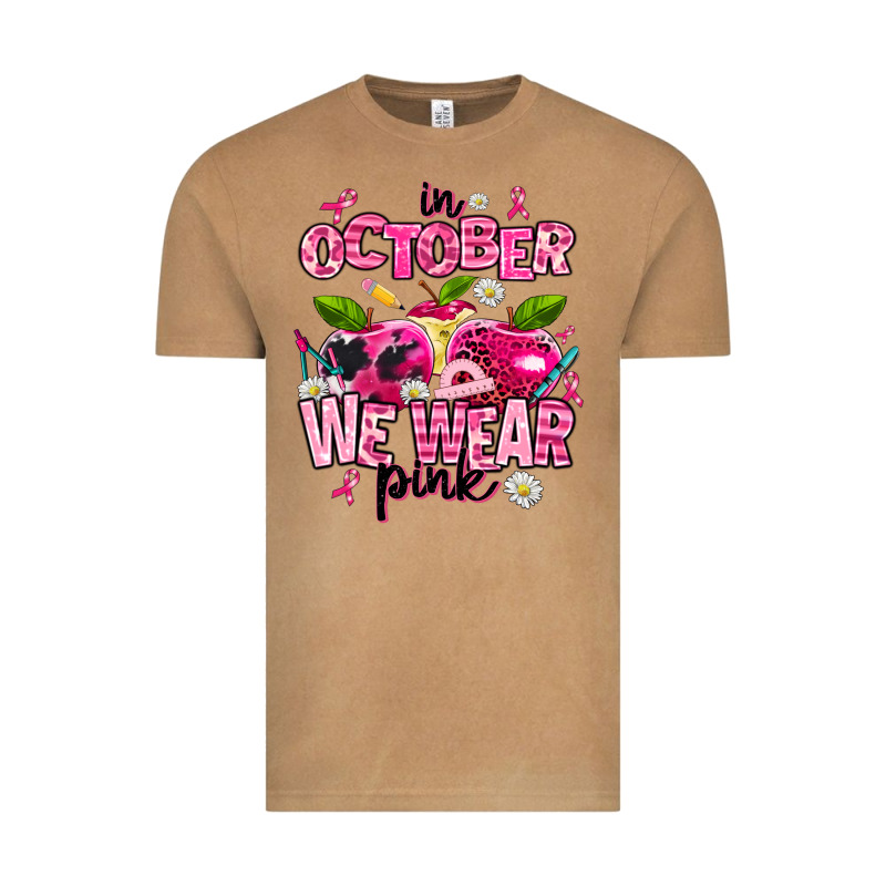 In October We Wear Pink Teachers Vintage Tee by AdoDesignShop | Teevron