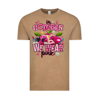 Vintage Coffee in october we wear pink teachers Vintage Tee - AdoDesignShop