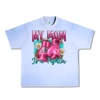 Grape Ice Breast Cancer My Mom Is A Fighter Urban Heavy Tee - Artiststas