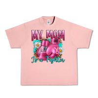 Salmon Breast Cancer My Mom Is A Fighter Urban Heavy Tee - Artiststas