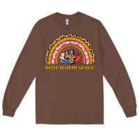 Chestnut back to school rainbow hello fourth grade Long Sleeve Tee - AdoDesignShop