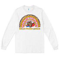 White back to school rainbow hello fourth grade Long Sleeve Tee - AdoDesignShop