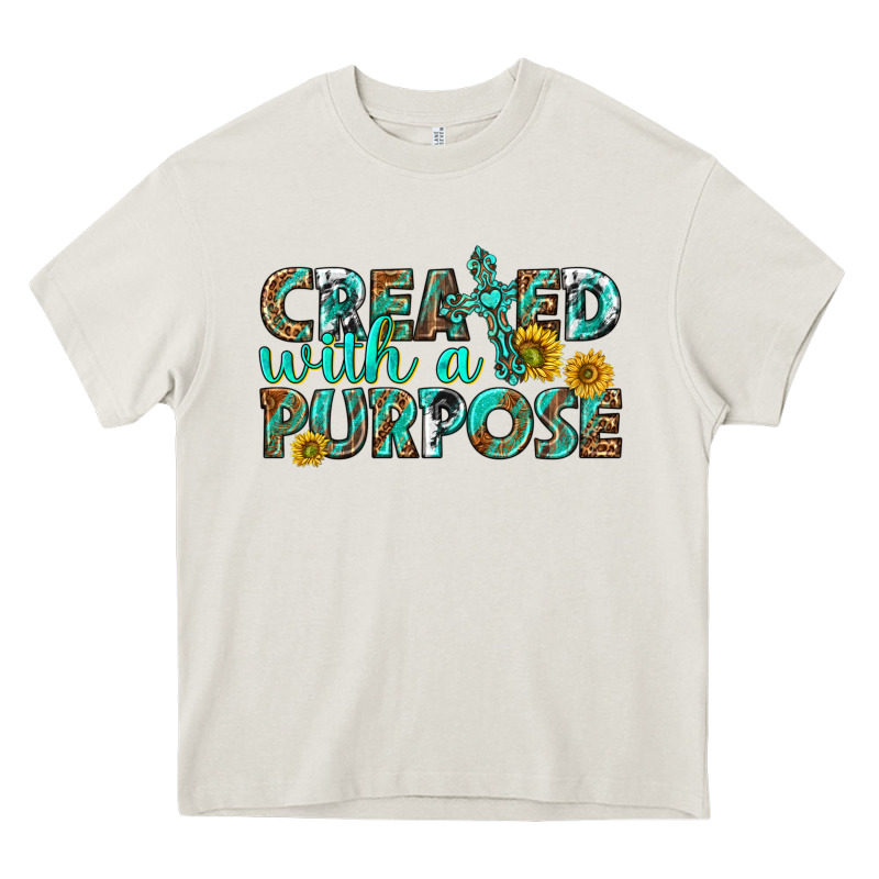Created With A Purpose Heavy Core Tee by texasbilliewilder | Teevron