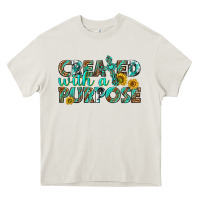 Cream created with a purpose Heavy Core Tee - texasbilliewilder
