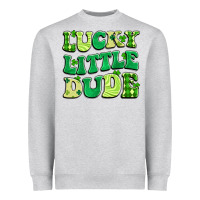 Heather Grey lucky little dude Heavyweight Sweatshirt - Artiststas