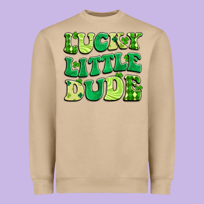 Lucky Little Dude Heavyweight Sweatshirt Designed By Artiststas