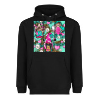 Black Hairdresser Gnomes With Hearts And Pearls With Leopard Heavyweight Hoodie - BundleAndBundleShop