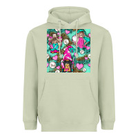Matcha Hairdresser Gnomes With Hearts And Pearls With Leopard Heavyweight Hoodie - BundleAndBundleShop
