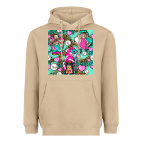 Mushroom Hairdresser Gnomes With Hearts And Pearls With Leopard Heavyweight Hoodie - BundleAndBundleShop