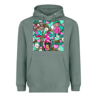 Sage Hairdresser Gnomes With Hearts And Pearls With Leopard Heavyweight Hoodie - BundleAndBundleShop