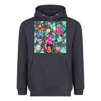 Smoke Hairdresser Gnomes With Hearts And Pearls With Leopard Heavyweight Hoodie - BundleAndBundleShop