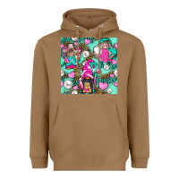 Toasted Coconut Hairdresser Gnomes With Hearts And Pearls With Leopard Heavyweight Hoodie - BundleAndBundleShop