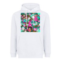 White Hairdresser Gnomes With Hearts And Pearls With Leopard Heavyweight Hoodie - BundleAndBundleShop