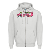 Dove Grey having a menty b, cute and trendy Zipper Hoodie - MaliasSmallBusiness