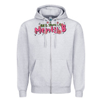 Heather Grey having a menty b, cute and trendy Zipper Hoodie - MaliasSmallBusiness