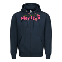 Navy having a menty b, cute and trendy Zipper Hoodie - MaliasSmallBusiness