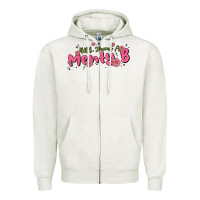 Oatmeal Heather having a menty b, cute and trendy Zipper Hoodie - MaliasSmallBusiness