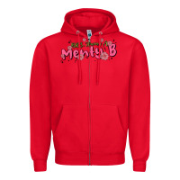 Red having a menty b, cute and trendy Zipper Hoodie - MaliasSmallBusiness