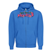 True Royal having a menty b, cute and trendy Zipper Hoodie - MaliasSmallBusiness