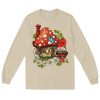 Mushroom welcome gnome ladybug Long Sleeve Tee - BarkalooDesign