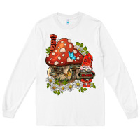 White welcome gnome ladybug Long Sleeve Tee - BarkalooDesign