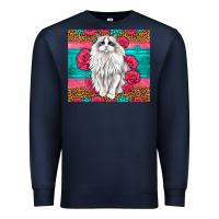 Navy Western Ragdoll Cat Premium Sweatshirt - LillyAllenDesigns
