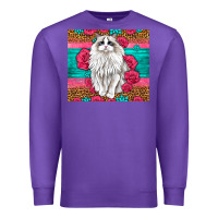 Purple Western Ragdoll Cat Premium Sweatshirt - LillyAllenDesigns