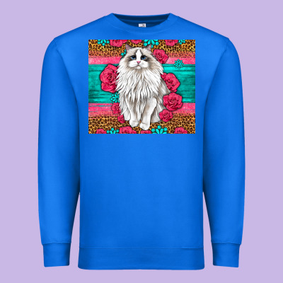 Western Ragdoll Cat Premium Sweatshirt Designed By Lillyallendesigns