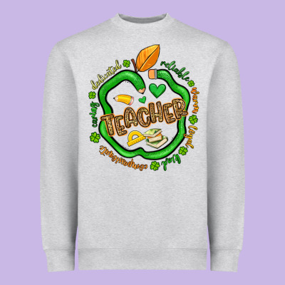 Teacher St Patrick S Day Heavyweight Sweatshirt Designed By Artiststas