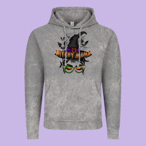 Withcy Mama Vintage Hoodie Designed By Racoondesign
