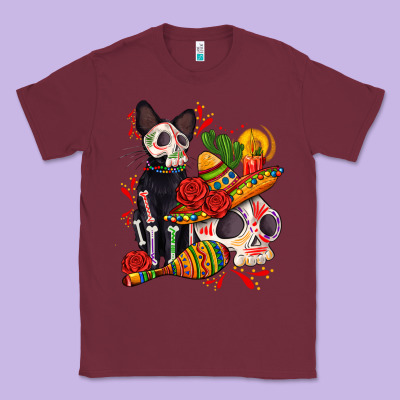 Mexican Dead Day With Skeleton Cat Classic Tee Designed By Adodesignshop
