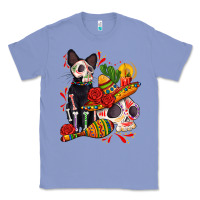 Colony Blue mexican dead day with skeleton cat Classic Tee - AdoDesignShop