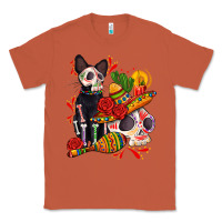 Copper mexican dead day with skeleton cat Classic Tee - AdoDesignShop