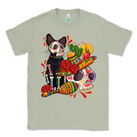 Matcha mexican dead day with skeleton cat Classic Tee - AdoDesignShop