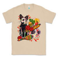 Mushroom mexican dead day with skeleton cat Classic Tee - AdoDesignShop