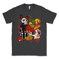 Smoke mexican dead day with skeleton cat Classic Tee - AdoDesignShop