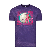 Cloud Purple pink out breast cancer volleyballs Vintage Tee - AdoDesignShop