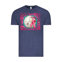 Vintage Denim pink out breast cancer volleyballs Vintage Tee - AdoDesignShop