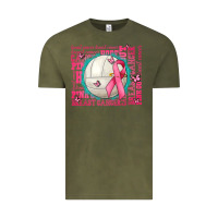 Vintage Olive pink out breast cancer volleyballs Vintage Tee - AdoDesignShop